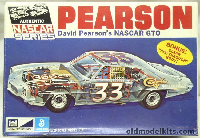 MPC 1/25 David Pearson's NASCAR Pontiac GTO With Clear See-Through Body, 1-1706-225 plastic model kit